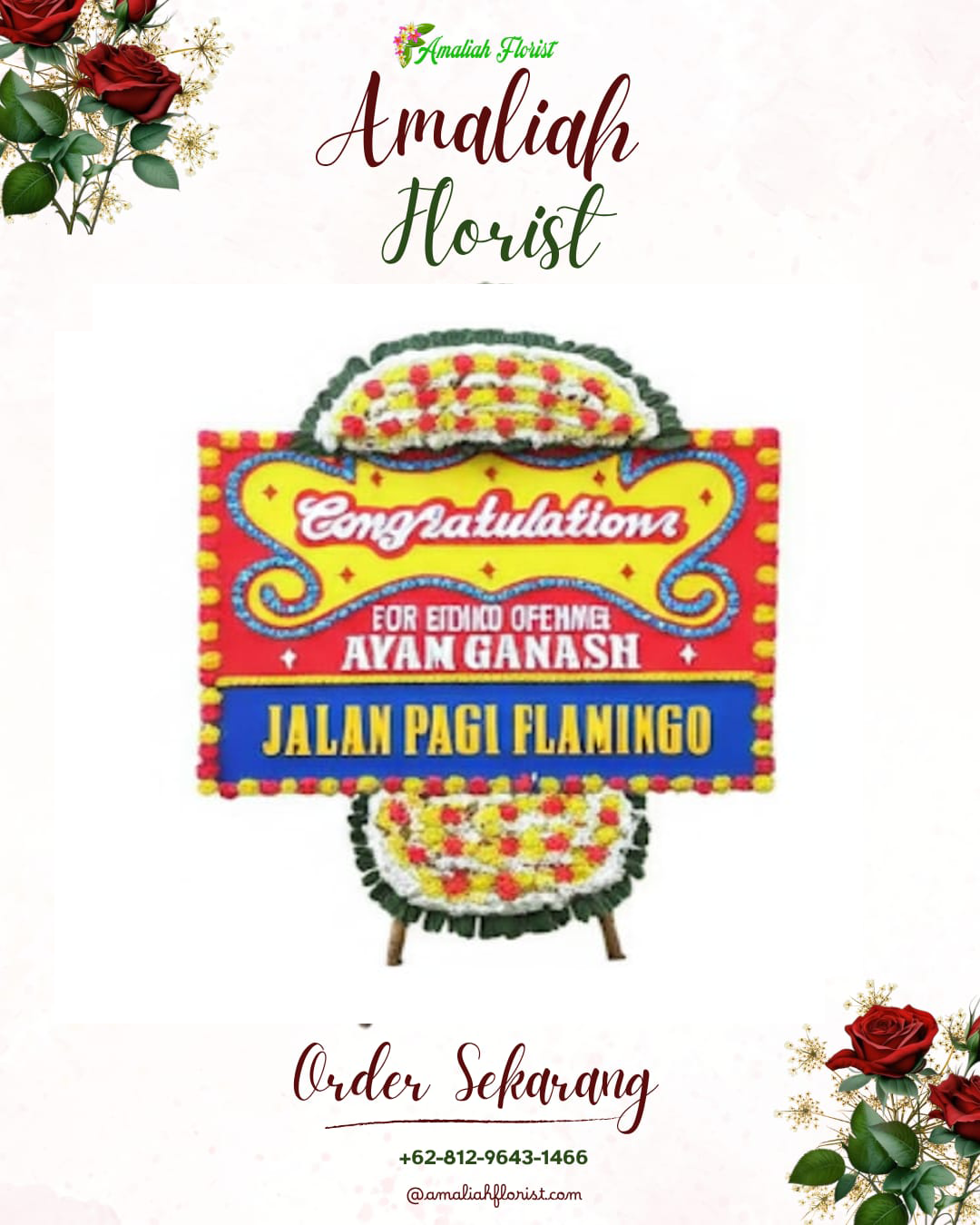 Sewa Papan Bunga Carita